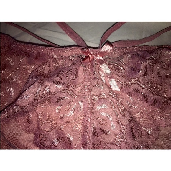 Blush Lace Panties, Sheer Backside and Bow, XS new - Picture 4 of 7